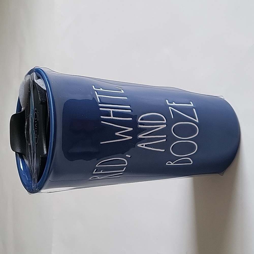 Rae Dunn 4th of July tumbler mug RED WHITE AND BOOZE